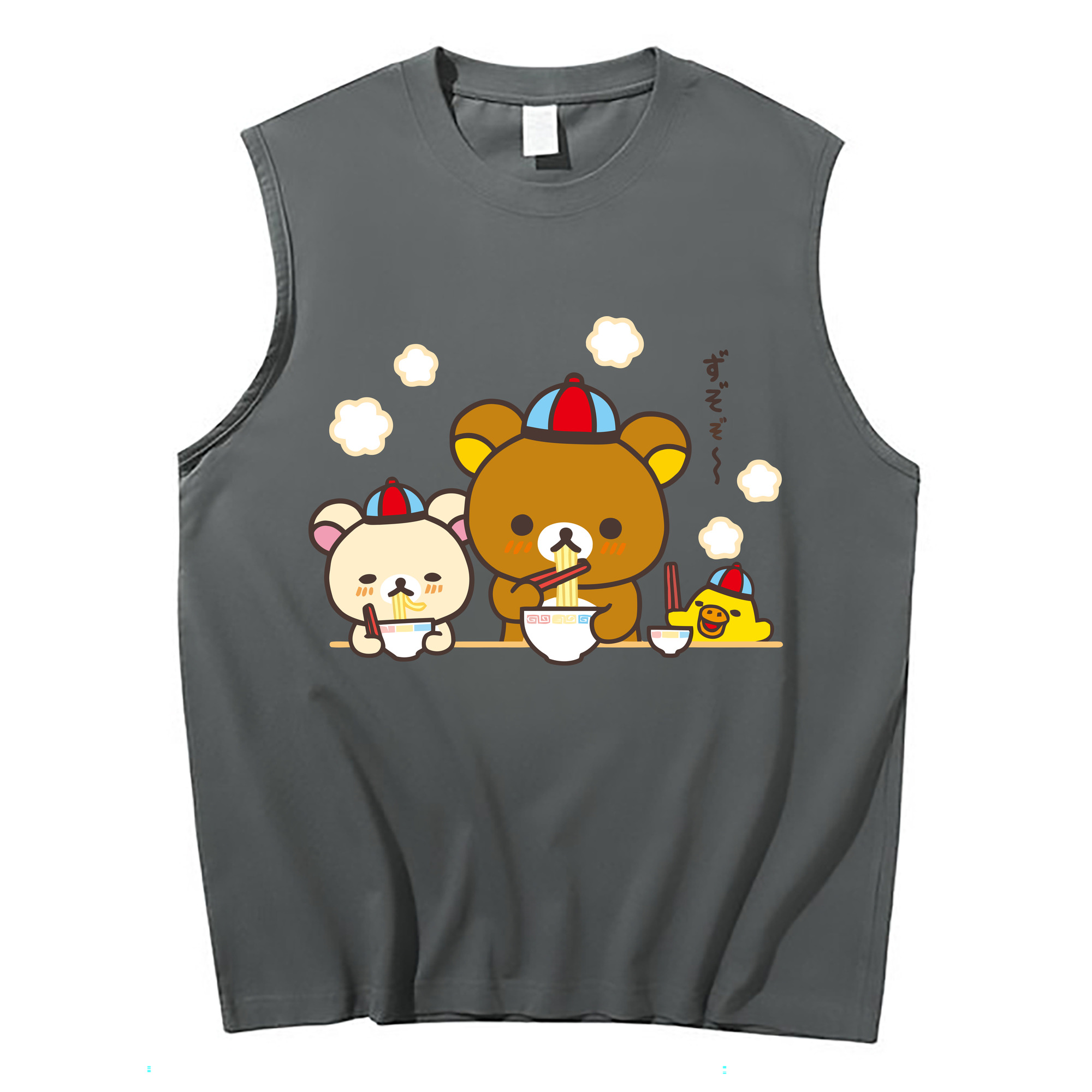 （画像用） リラックマ リラックマ キイロイトリ Rilakkuma Korilakkuma Kiiroitori コットン100％タンクトップ（フロントプリント）